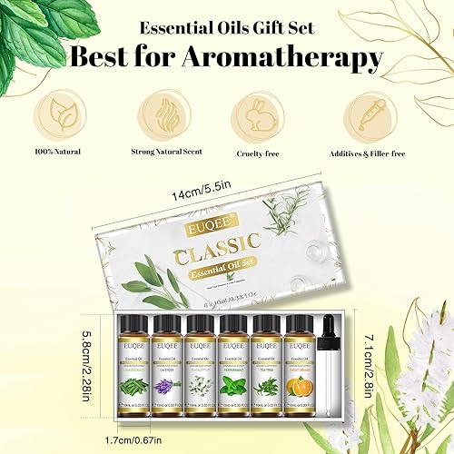 Miniatura 4 de Juego de 6 aceites esenciales de fragancia prémium para cafetería, 0.3 onzas líquidas, café, pastel de café, chocolate, crema de coco, coco y