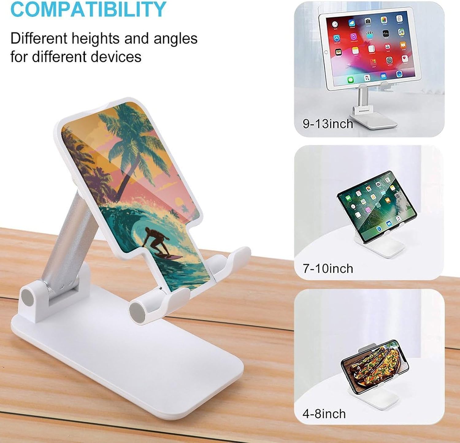 Summer Surf Surfer Surfing Cell Phone Stand for Desk Phone Holder Mount image 3