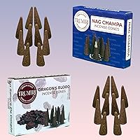 Vista 347 de TRUMIRI Incense Cones - Combo Pack of 20 Cone Incense - 10 Nag Champa + 10 Palo Santo - Insence Cones - Incense Cones Scented - Cone Incense Scents
