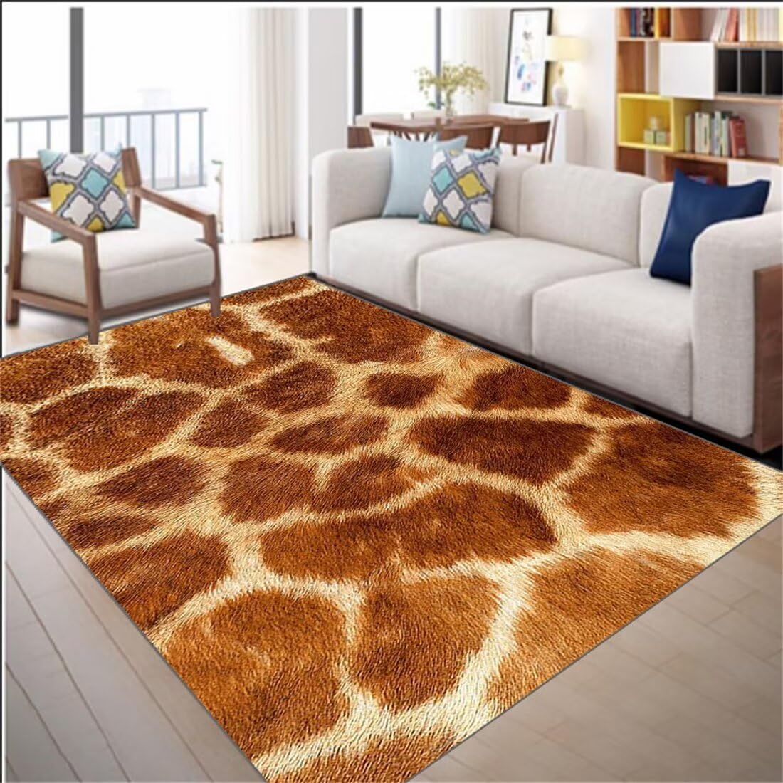 Tapis chambre fille et gaming lavable au design classique pour salon et terrasse