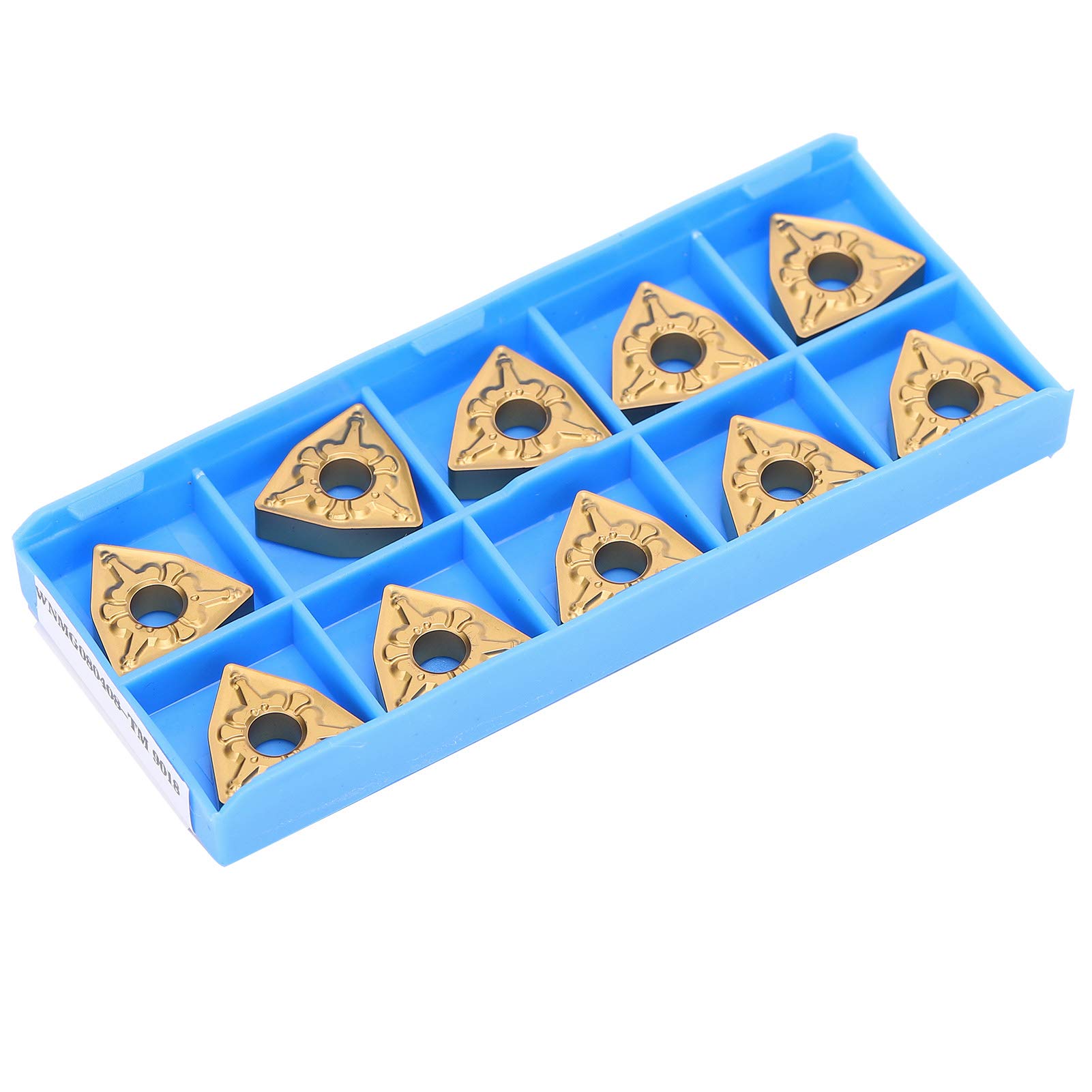 Garosa 10 piezas de torno CNC, inserto de torneado de hoja CNC, corte de hoja de carburo sólido indexable WNMG080408-TM LF9018 para el acabado de Steell,plaquitas de torneado