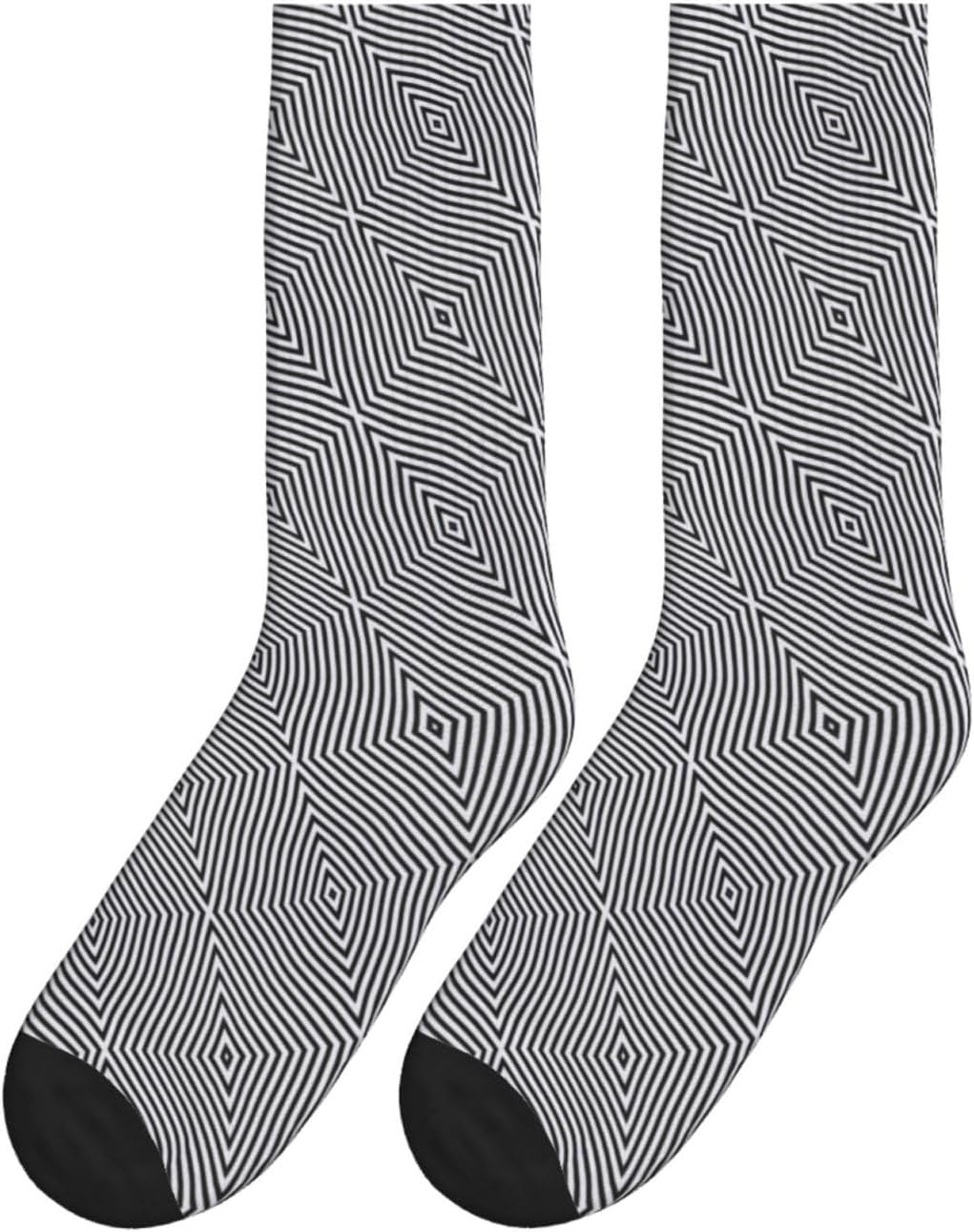 Vintage Clover Print Printed Stretchy Crew Socks