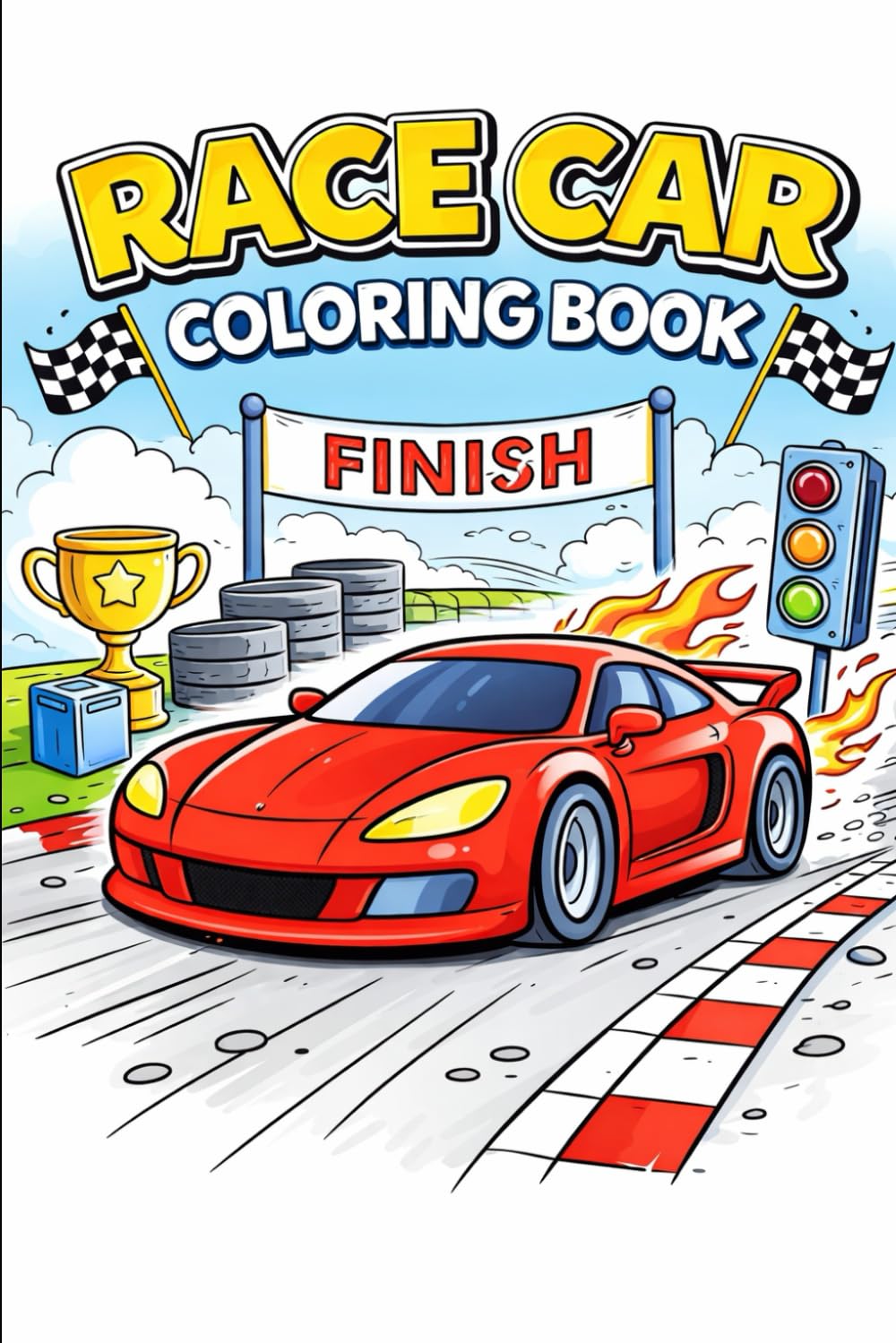 Race Car Coloring Book