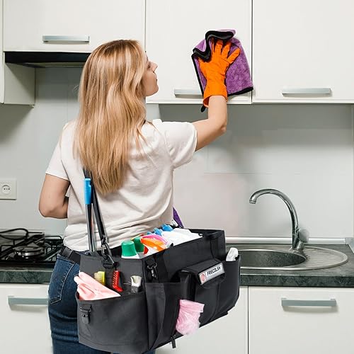 Miniatura 6 de Organizador de limpieza para proveedores de limpieza, con bolsillos para artículos esenciales de limpieza de la casa, organizador de limpieza, bolsa