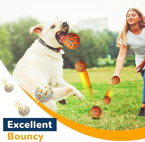 Miniatura 5 de Petcare Paquete de 2 pelotas para perros, juguetes para masticadores agresivos, pelotas de tenis indestructibles para perros medianos y grandes,