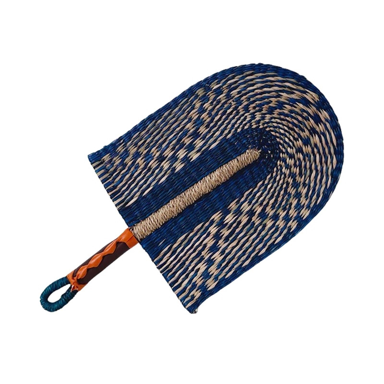 WJLYDM Summer Cooling Cattail Fan Straw Handwoven Grass Home Wall Hanging Decoration Crafts(Color 5)