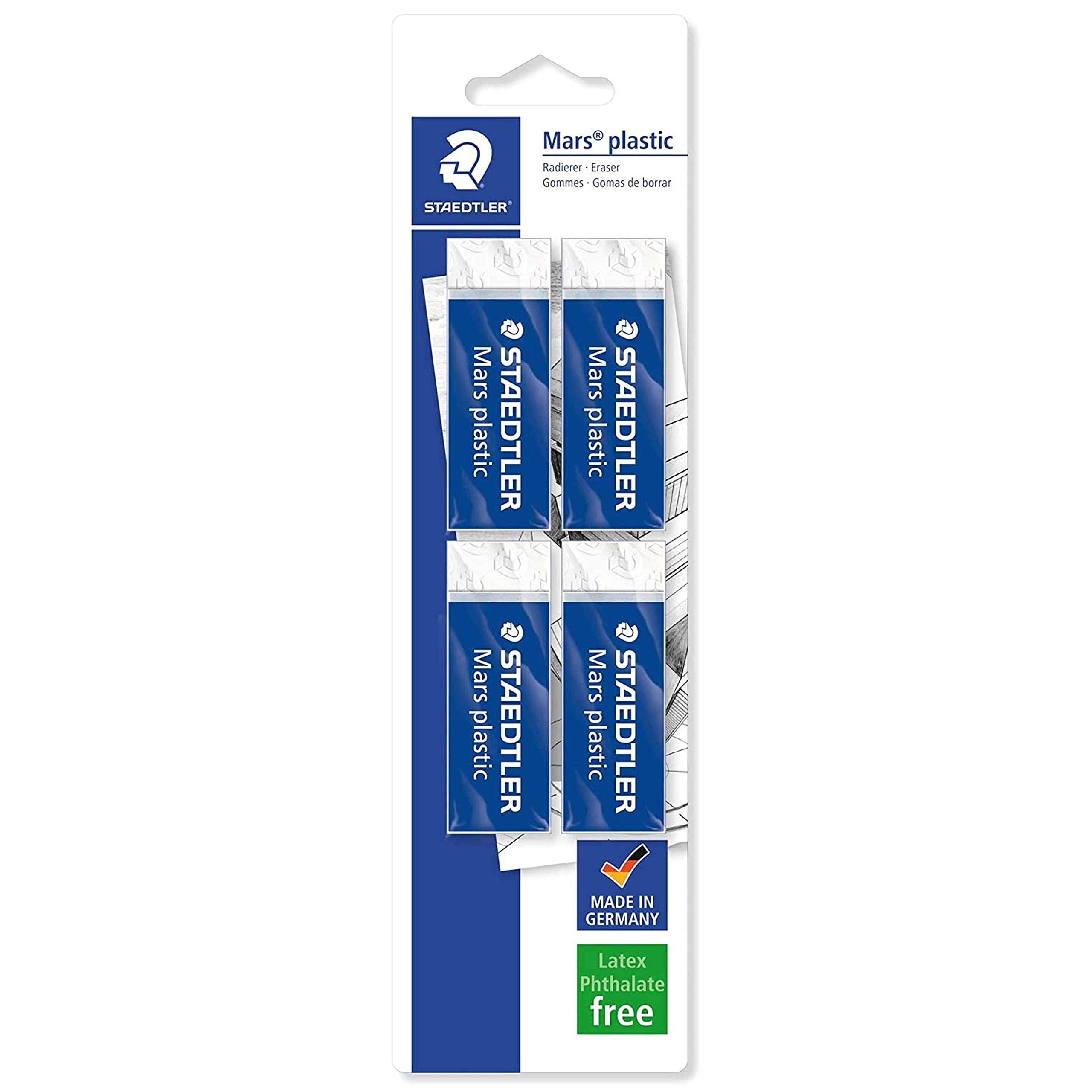 STAEDTLER 120 SBK8P1 Noris Graphite Pencil - HB Degree - Pack of 8 Pencils + Sharpener + Eraser + 4 Mars Plastic 526 50 Erasers - Image 3