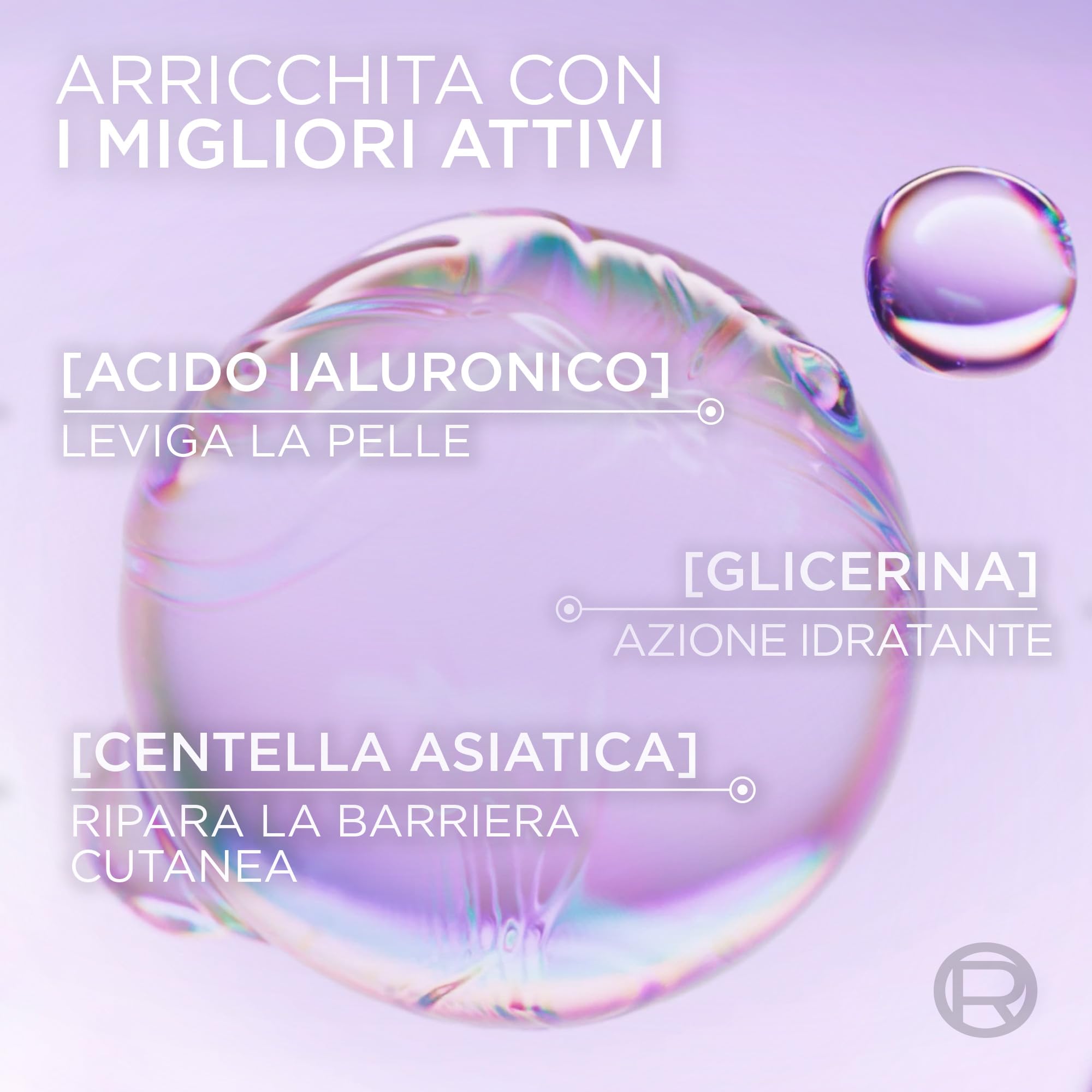 L'Oréal Paris Glass Skin Maschera in Idrogel, Per Tutti i Tipi di Pelle, Pelle Luminosa e Radiosa, Risultati Istantanei, Trend Coreana, Con Acido Ialuronico e Centella Asiatica, Revitalift, 1x37gr