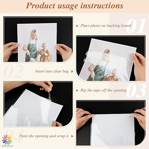 Miniatura 5 de Mat Board Center (paquete de 100) fundas de plástico transparentes resellables de 4 34 x 6 12 pulgadas, bolsas de polipropileno autosellables para