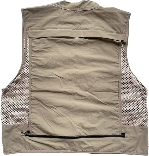 Miniatura 4 de Chaleco de malla transpirable con múltiples bolsillos para hombre, viajeros al aire libre, pesca con mosca, fotografía