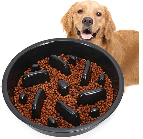 WHIPPY Cuenco para perros - Divertido cuenco de comida para perros, rompecabezas de laberinto, cuenco de comida lenta que se adapta a comederos