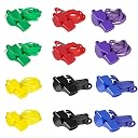 LIANGYUNZE Whistle, 12 Pcs Multicolor Professional Sport Whistle Set with Lanyard - Loud Pea-Less Whistle for Coaches, Referees, Lifeguards and Police（6 color） gallery image