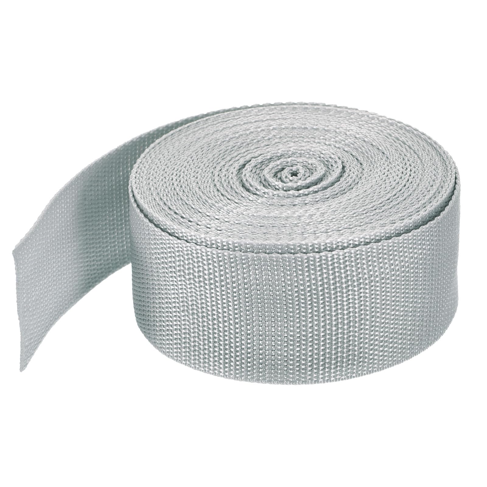 MECCANIXITY Lightweight Polypropylene Webbing Strap 2" 10 Yard Backpack Strapping Band Light Grey for Outdoor Luggage Cargo Straps