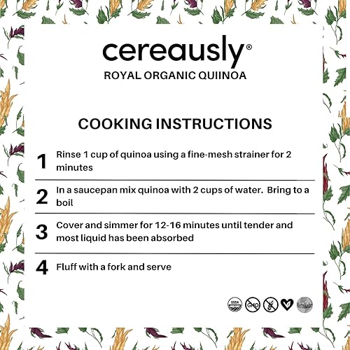 Miniatura 7 de CEREAUSLY Quinoa blanca orgánica a granel  Restaurantes  Al por mayor  Boliviana  Royal  Sin OMG  25 libras