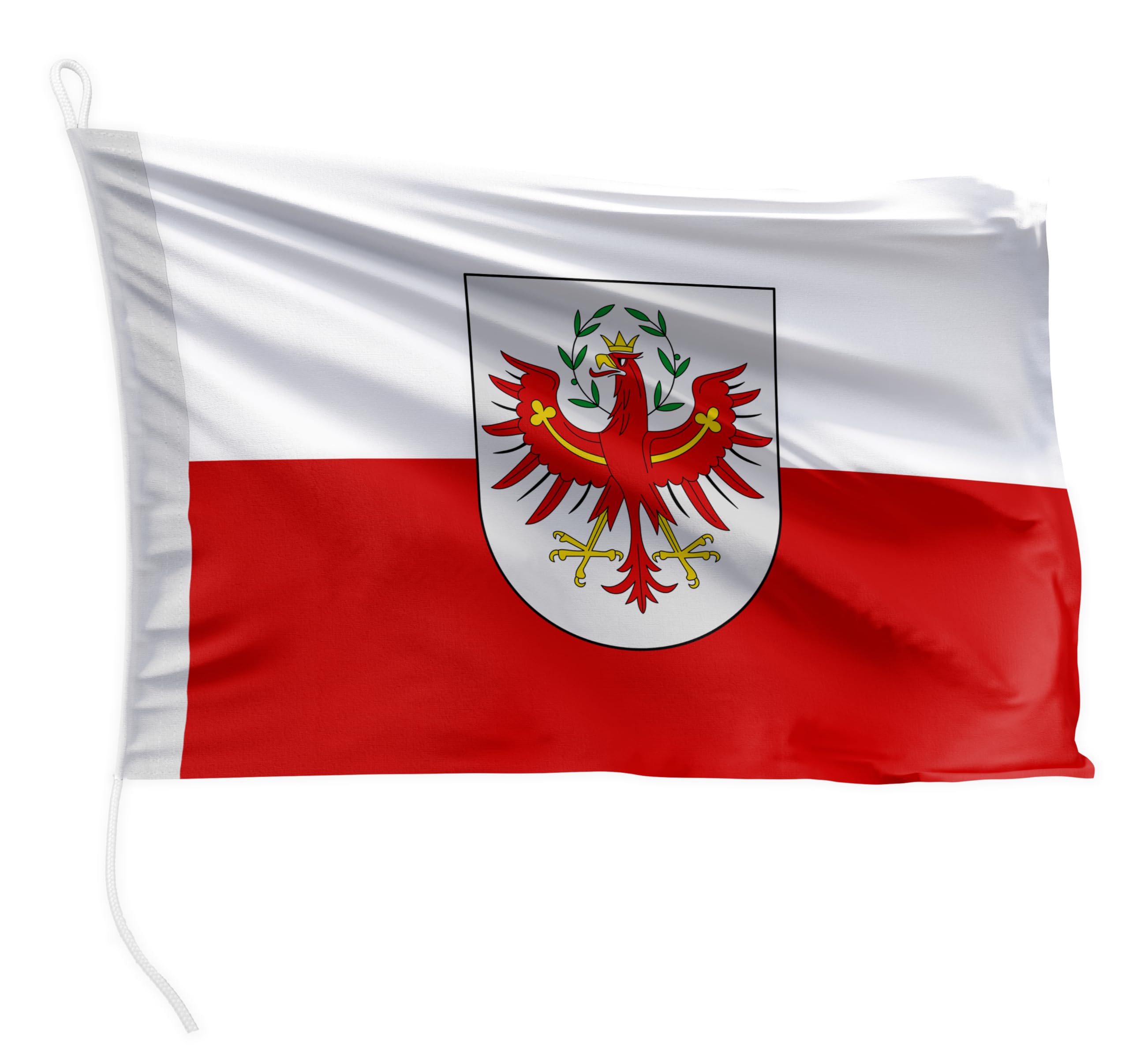 FLAGLY Bandierina per barche Tirolo, 30 x 45 cm, peso 115 g/m², stampata, robusta con maglia e passante, accessori per barche a motore (30 x 45 cm, tirolo)