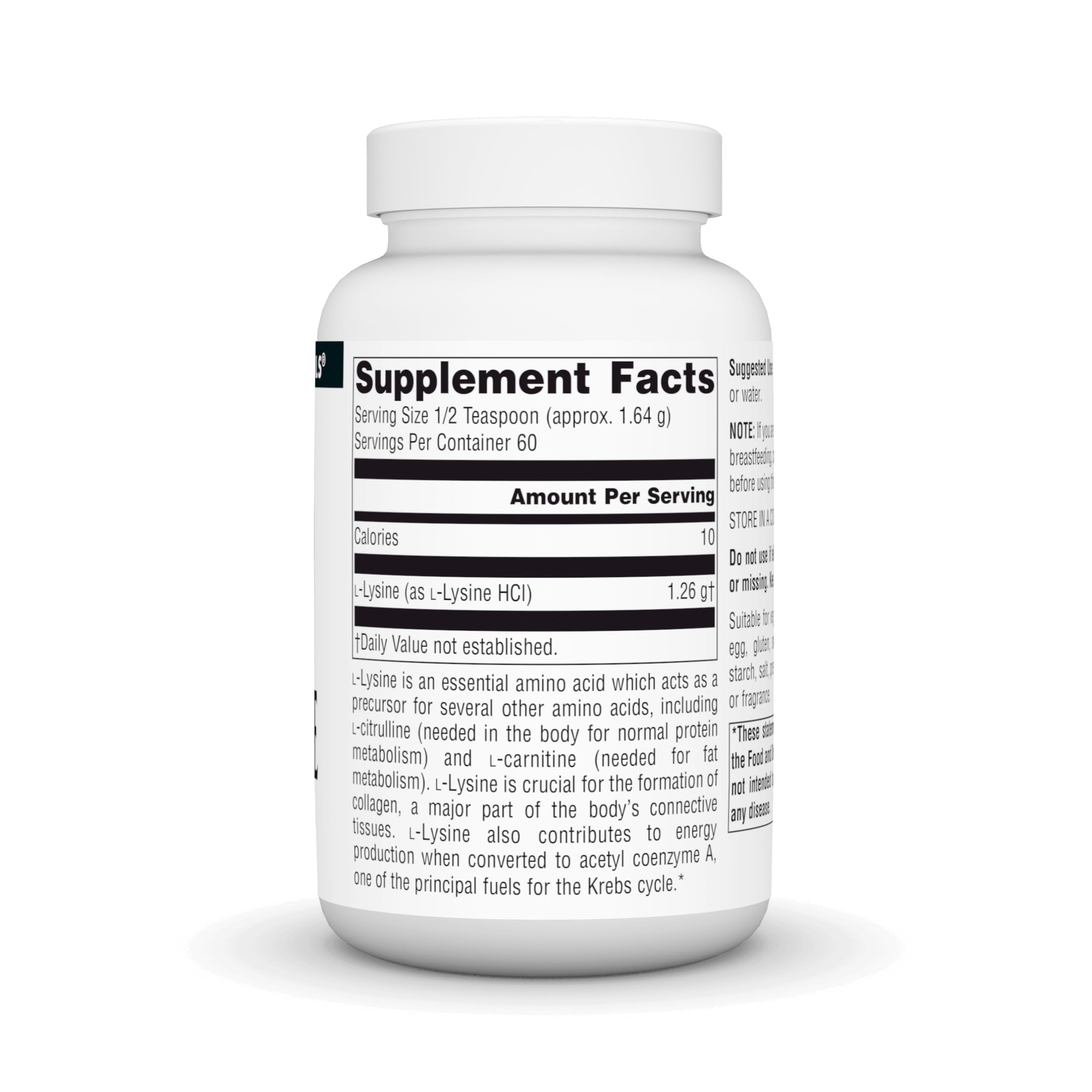 Source Naturals Free-Form L-Lysine - 3.53 oz. (100 Grams) Powder — Amazon image 2