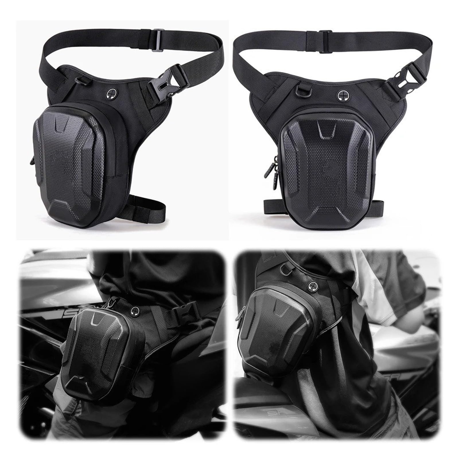 Borsa Moto Borsa Laterale Per Gamba Da Moto Impermeabile Sport All'aria Aperta Casual Marsupio Uomo Donna Hip Bum Riding Selle Moto Bagagli(B)