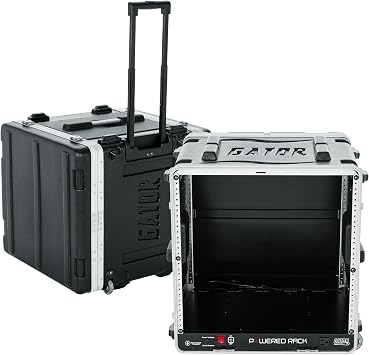 Gator Cases Rolling Lightweight Powered 10U Rack Case (GRR-10PL-US)