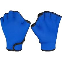 1 Pair Swimming Gloves Aquatic Swim Training Gloves Neoprene Webbed Gloves Fitness Water Resistance Glove for Men Women Children Unisex