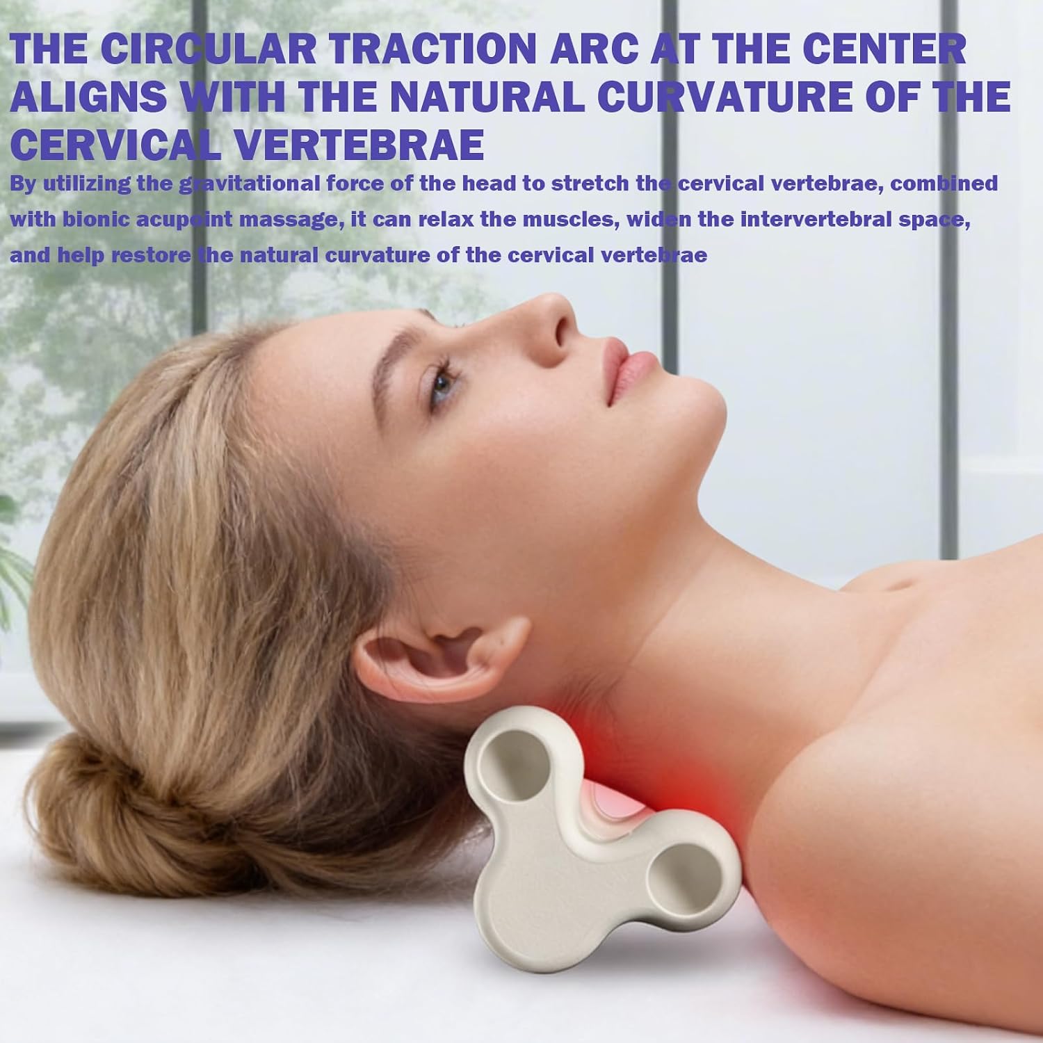 Occipital Release Tool Trigger Point Massage Tool Neck Massage Cervical Neck Manual Back Massager,Suboccipital Release Device For Pain Relief Deep Tissue Home Use Suitable The Whole Body(WHITE)