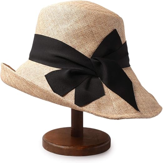 Amazon Ca4la 広つばハット Uvカット デイリー カジュアル キレイめ 小顔 日除け レジャー 春夏 リボン ペーパー サイズ調節付き Tmt レディース Brn Onesize ハット 通販
