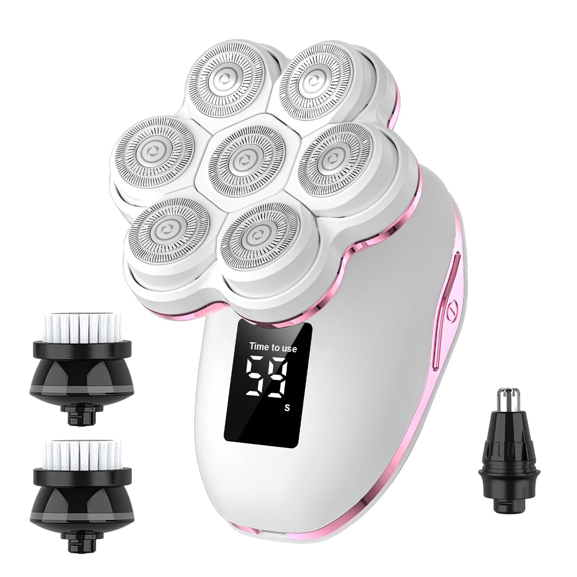 Electric Razors for Women Legs：7D Magnetic Detachable Head Flawless Razor-IPX7 Waterproof Wet Dry Cordless Trimmer-USB Rechargeable Travel Kit(P14)