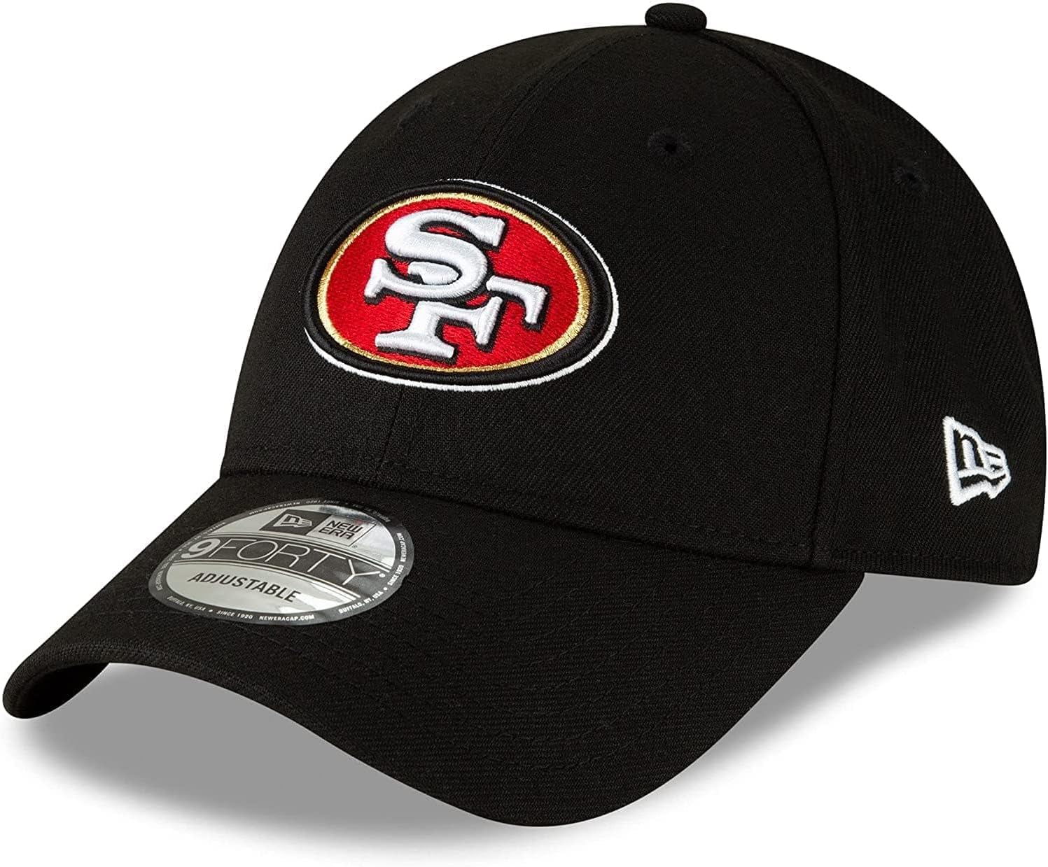New Era NFL The League 9Forty Team Color Alternate Adjustable Strapback Hat Cap One Size Fits All, San Francisco 49ers - Black, One size