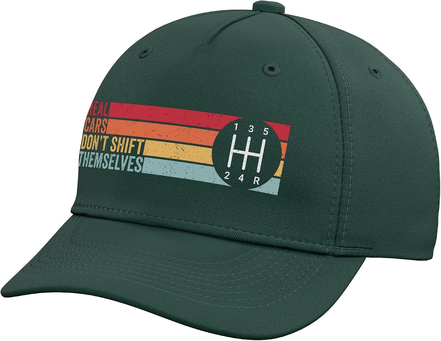 Real Cars Don't Shift Themselves 5 Speed Manual Transmission Adjustable Baseball Hat