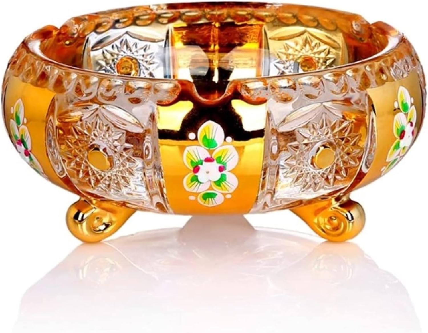 Ashtray Crystal Glass Ashtray Creative Ash Tray Home Living Room Office Desktop Ashtray Christmas Smoker Gift