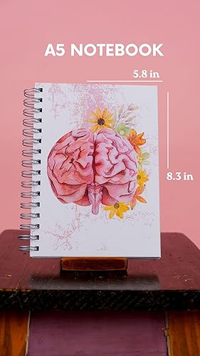 Miniatura 2 de Cuaderno A5 (5,83 x 8,27) forrado, espiral de doble alambre, diario de tapa dura - Edición médica - Para enfermeras, médicos y trabajadores de la