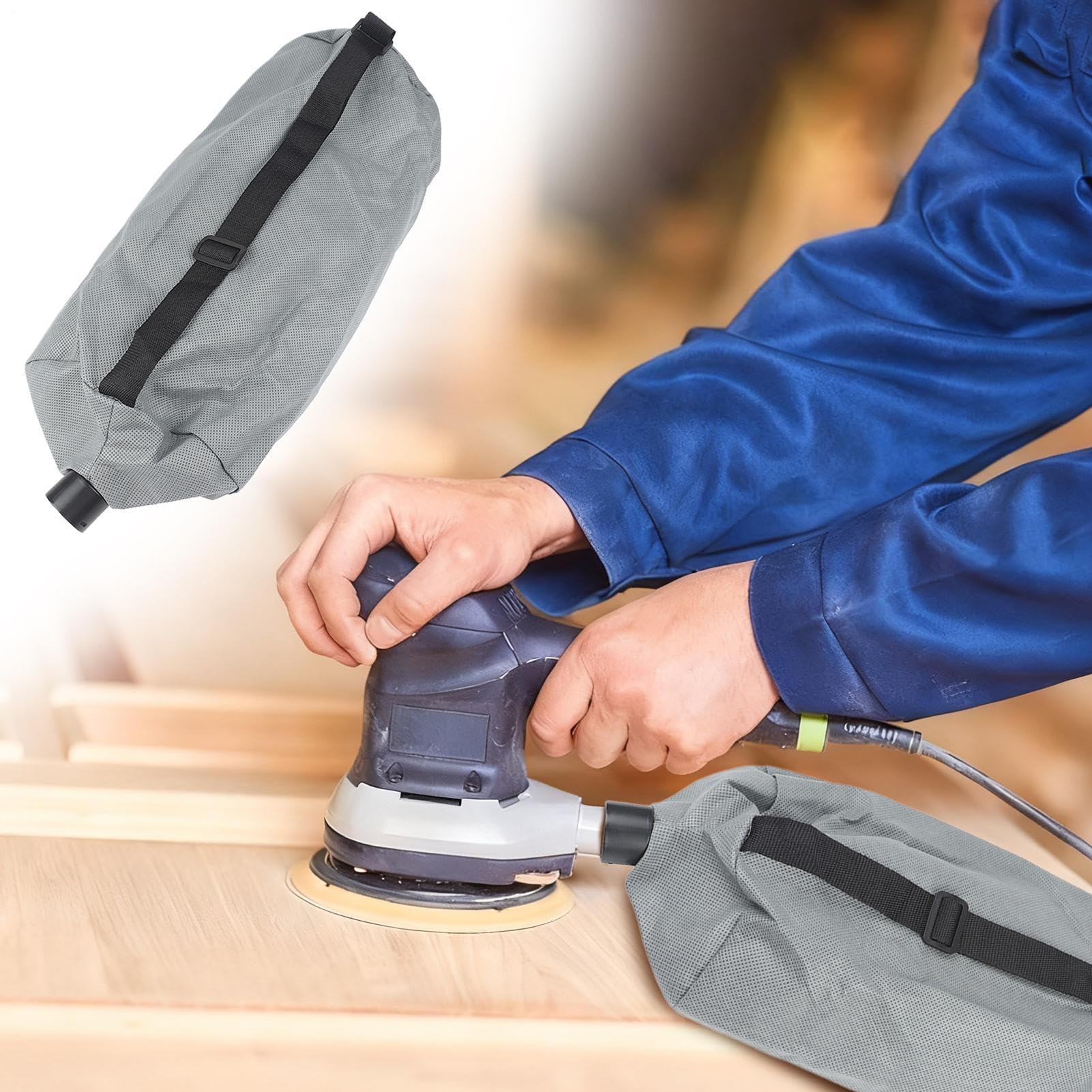Wall Sander & Miter Saw Dust Collection Bag, 50x20cm Vacuum Attachment, Universal High-Efficiency Replacement Bag for Drywall Sanders, Heavy-Duty Workshop Dust Collector, Home Renovation & Painting