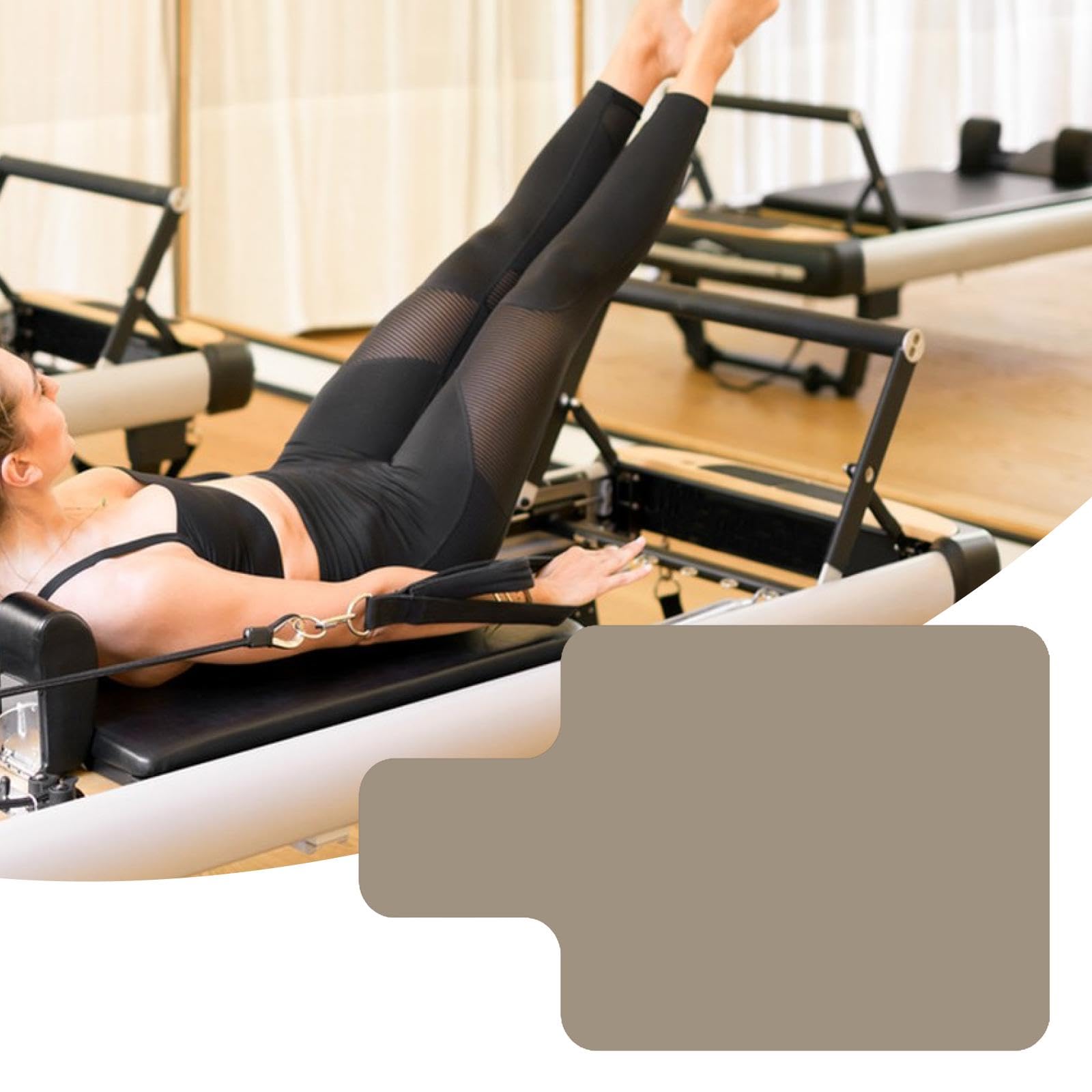 Gralara Reformer de Pilates de PU Portátil Y Ligero, Accesorios para Reformer de Pilates, Toalla para Entrenamiento Físico Y Equilibrio.