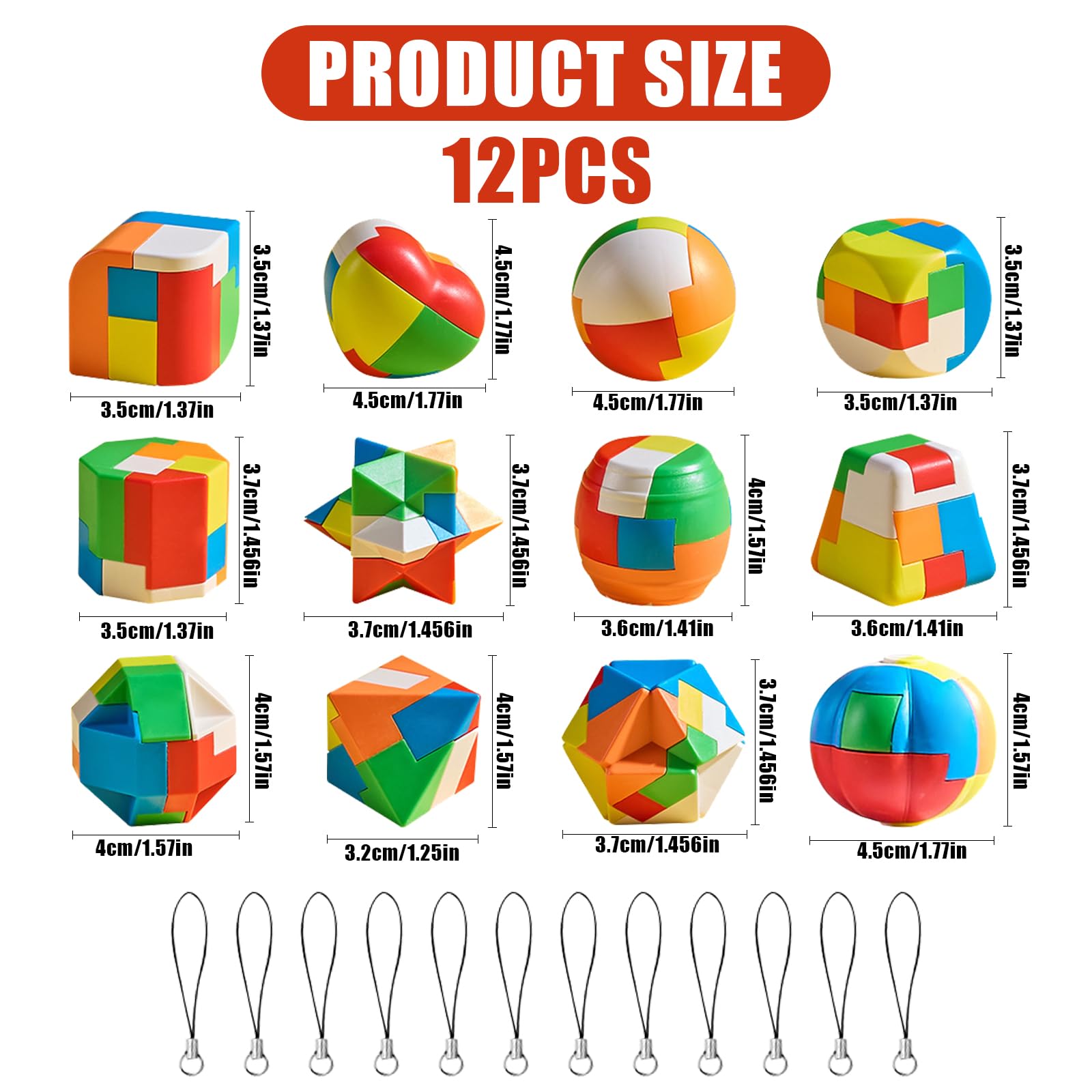 THE TWIDDLERS - 12 Mini Puzzle Speed Cube Fidget Toys, 3x3 - Perfect comme remplisseurs de sacs de fête pour les enfants, casse-tête multipack THE TWIDDLERS - 12 Mini Puzzle Speed Cube Fidget Toys, 3x3 - Perfect comme remplisseurs de sacs de fête pour les enfants, casse-tête multipack