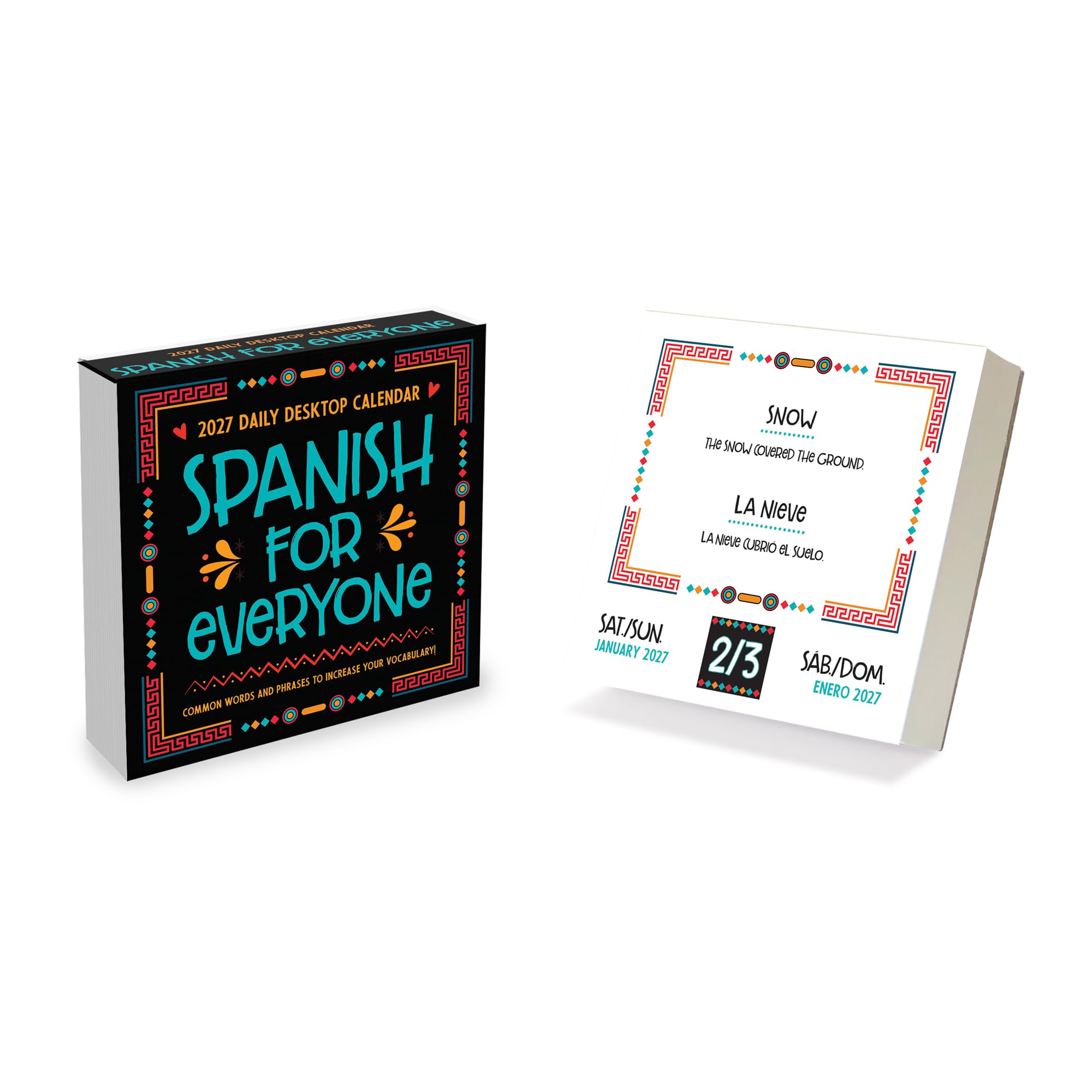 TF Publishing 2027 Spanish Words Daily Desktop Calendar - 5.25 in x 5.25 in