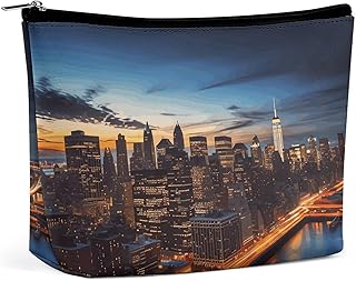 New York City Scenery Toiletry Bag Portable L...