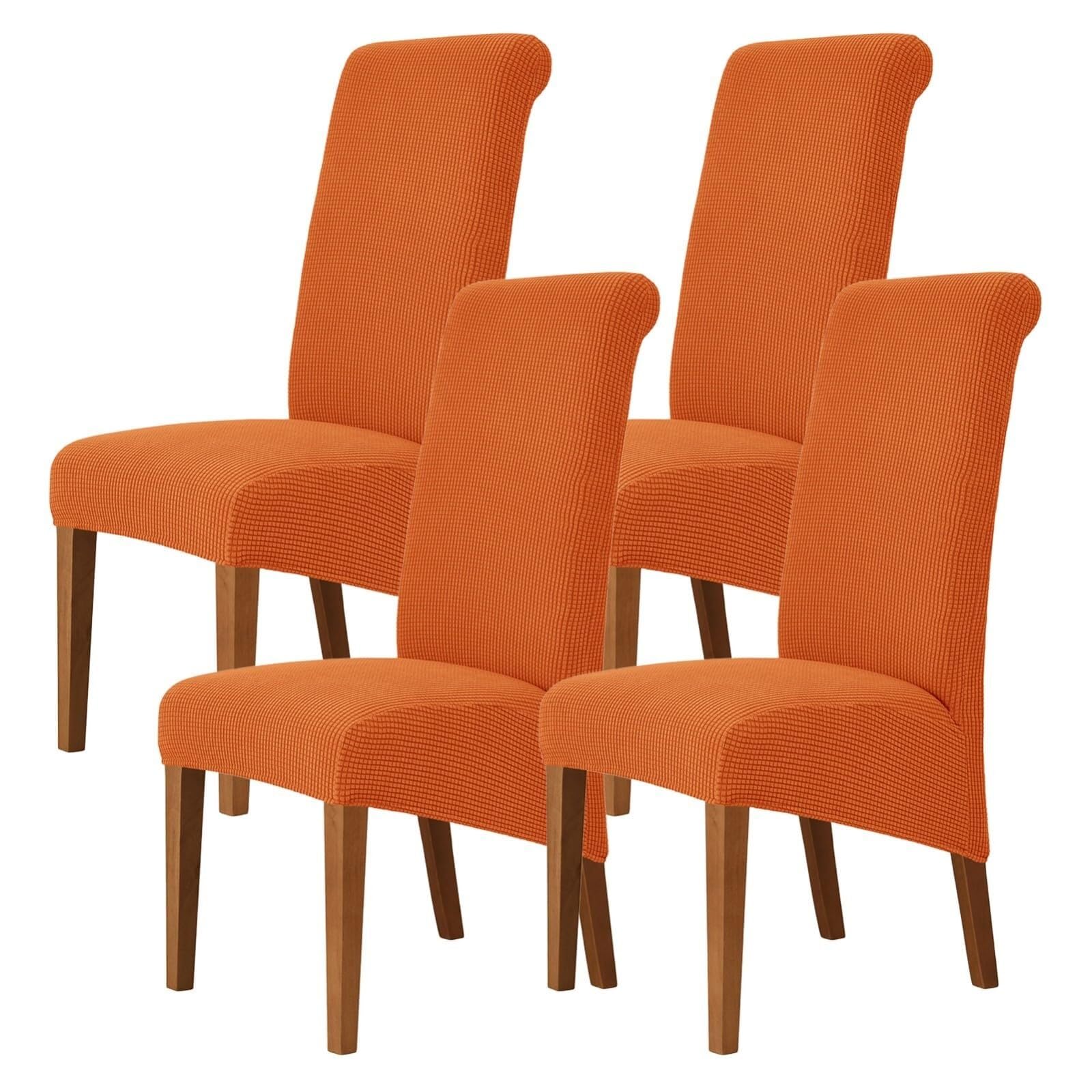 NMVAWIPT Stretch High-Back Dining Chair Covers, Removable Washable Protectors With Elastic Bottom, For Home, Restaurant, Banquet(#21,4Pcs)