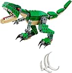 LEGO Creator 3 en 1 Jouet Dinosaure Puissant, Se transforme de T. rex en Tricératops en Ptérodactyle, Super Cadeau pour Garçons et Filles de 7 à 12 Ans, 31058