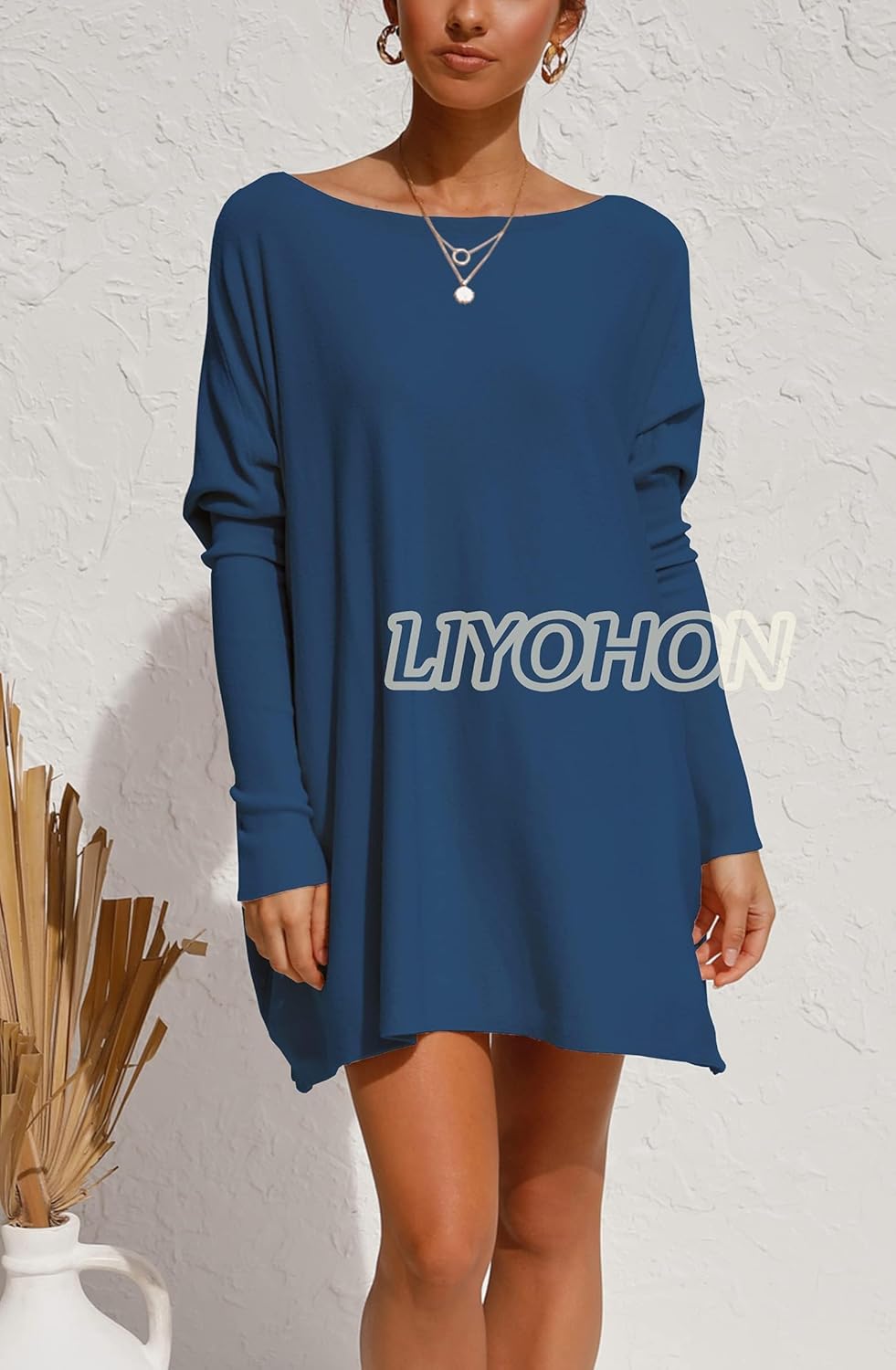 LIYOHON Oversized T Shirts for Women Tunic Tops to Wear with Leggings Long Sleeve Fall Sweaters Dressy Tops - Image 4