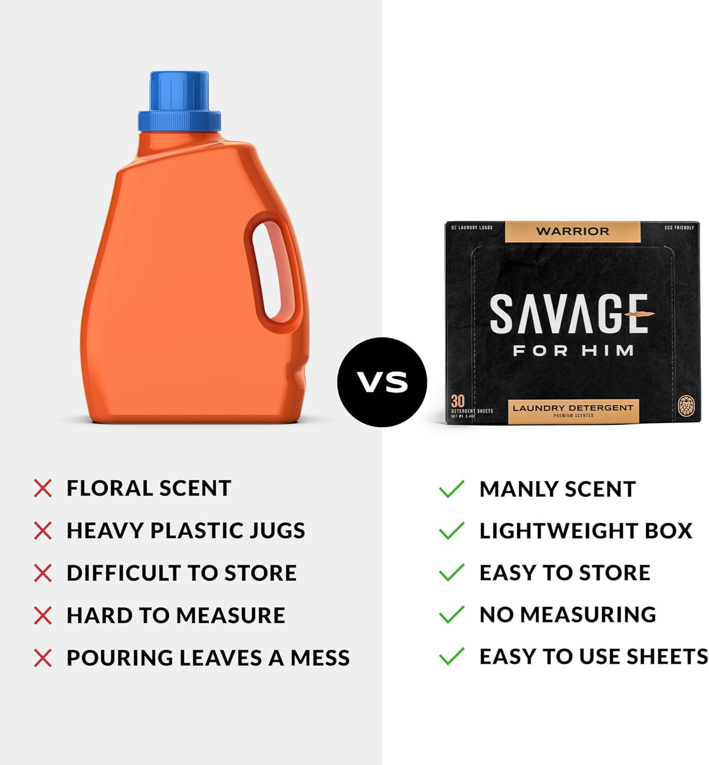 Premium Scented Laundry Sheets - Warrior Scent - No Plastic Jug - Compact & Travel-Friendly - 30 Sheets (60 Loads) - Image 4