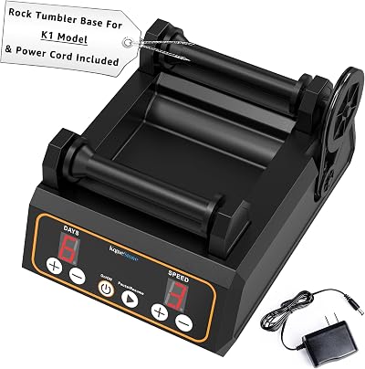 KomeStone Rock Tumbler Replacement Base K1 Model– Includes Power Cord, Easy to Install and Replace, Compatible with K1 Model Only, Not Compatible with Other Models