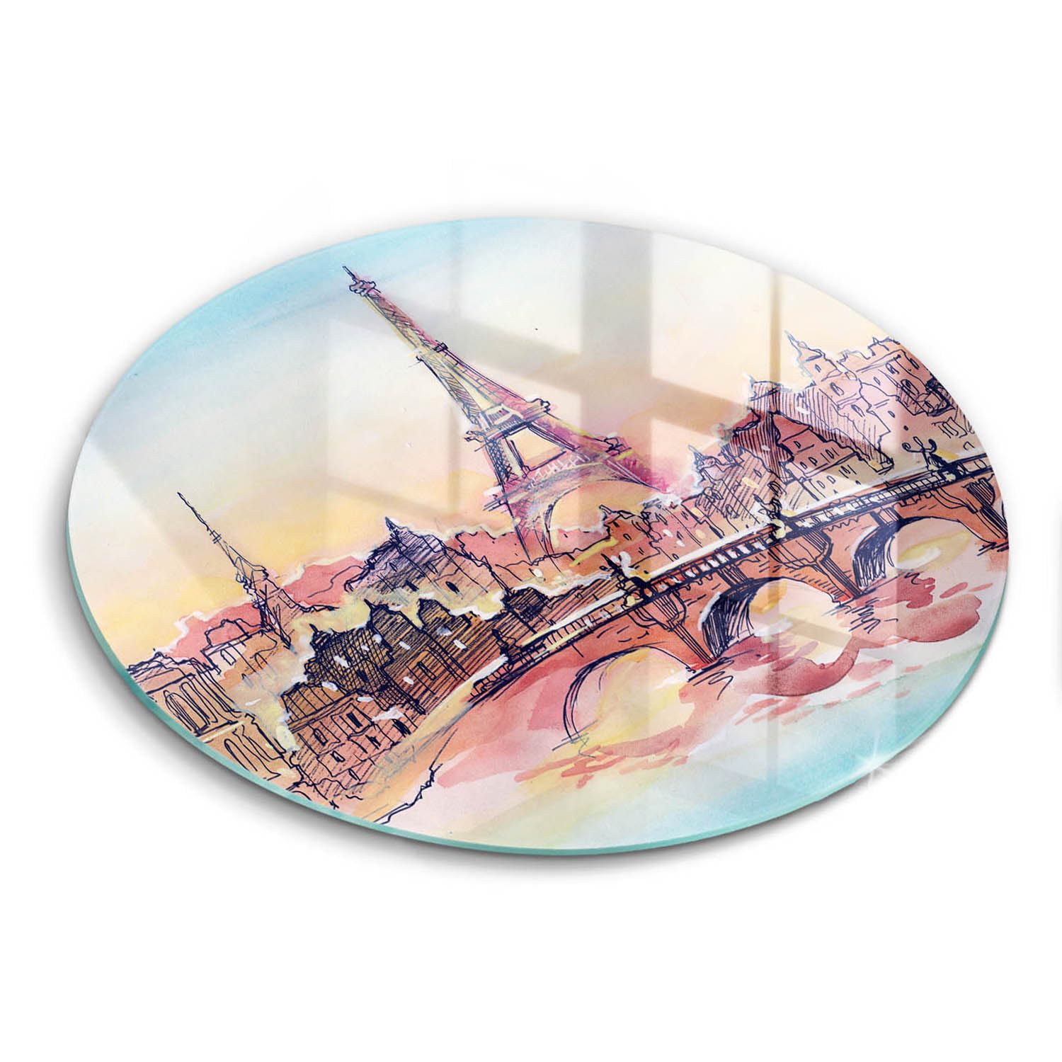 Planche à découper induction protection plaque cuisson verre 40cm résistant design Paris
