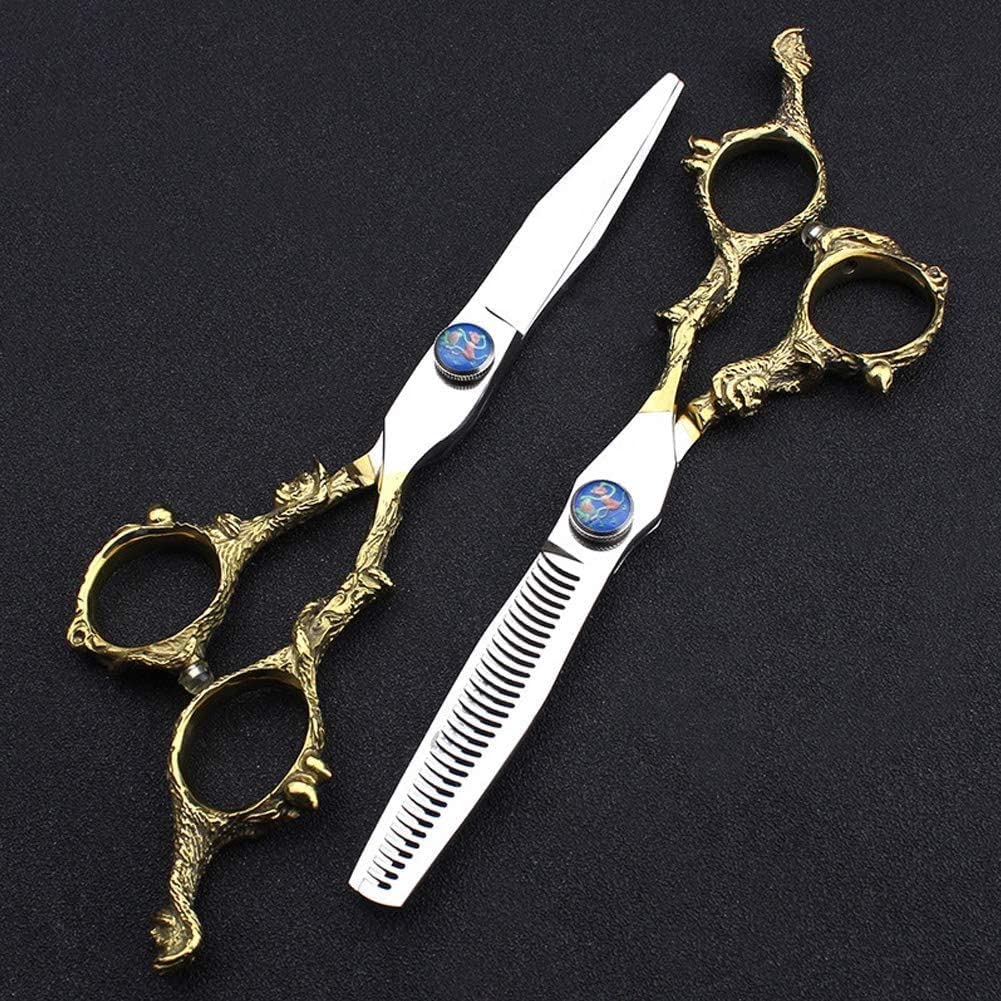 Ensemble de ciseaux de coiffure 6,0 pouces en acier inoxydable