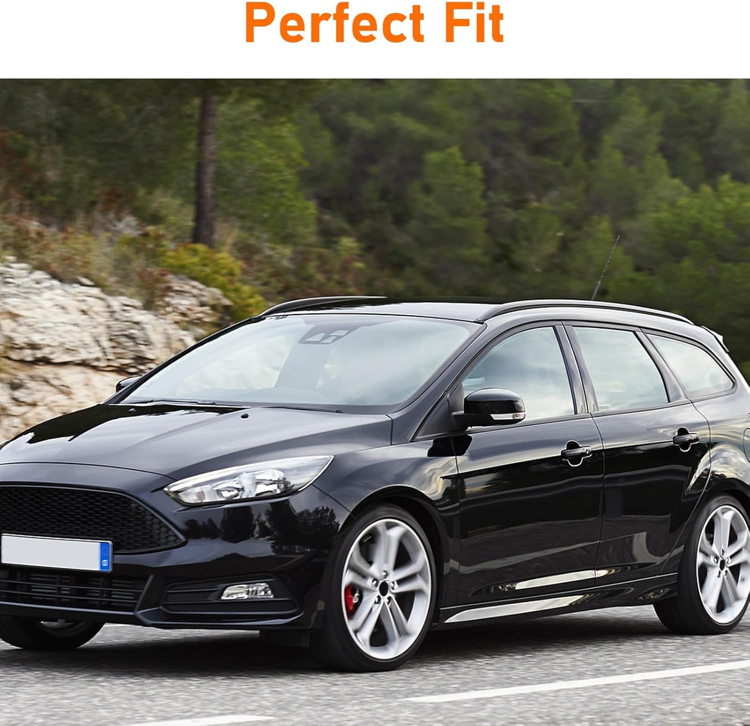 Compatible with Ford Focus Side Mirror Cover 2012-2018, Escape 2013-2016, Left Driver Side RearView Mirror Cap Repalcement WITHOUT Turn Signal Light Replaces for CP9Z-17D743-BA CP9Z17D743BA
