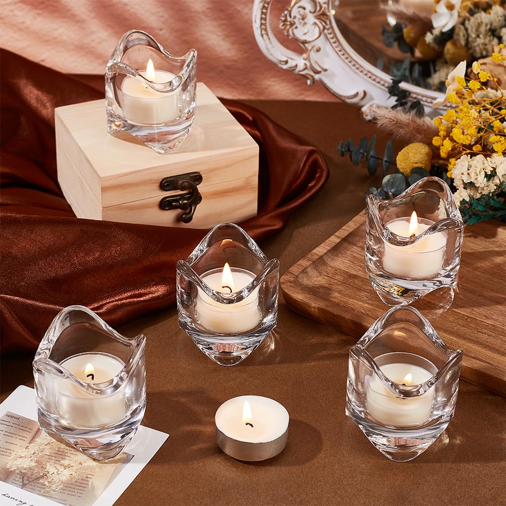 Confezione da 14 portacandele votivi, 5,7 cm, piccoli portacandele in vetro per matrimoni, centrotavola, decorazioni per la casa, proposte di Natale, Ringraziamento, eventi e feste