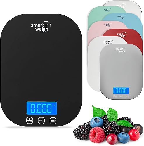 Miniatura 12 de Smart Weigh - Báscula digital rosa de cocina para cocinar, pérdida de peso, seguimiento de calorías, hornear, control de porciones de alimentos