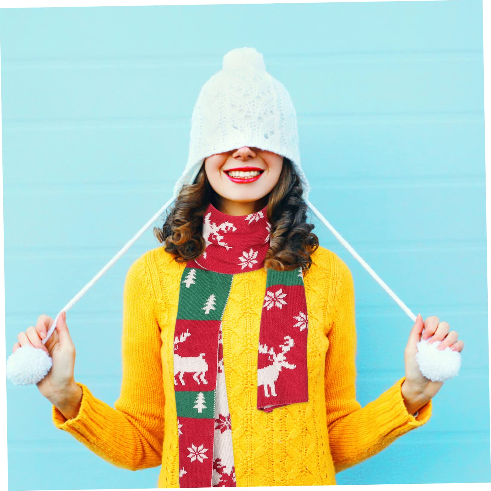 GALPADA 4pièces Écharpe Avec Motif De Renne De Et Garçon Fille Accessoire Et Pour Hiver