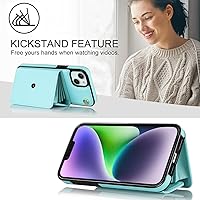 Vista 2 de Funda para iPhone 13 de 6.1 pulgadas, bolso cruzado, correa de hombro, funda protectora de moda para iPhone 13 (azul)