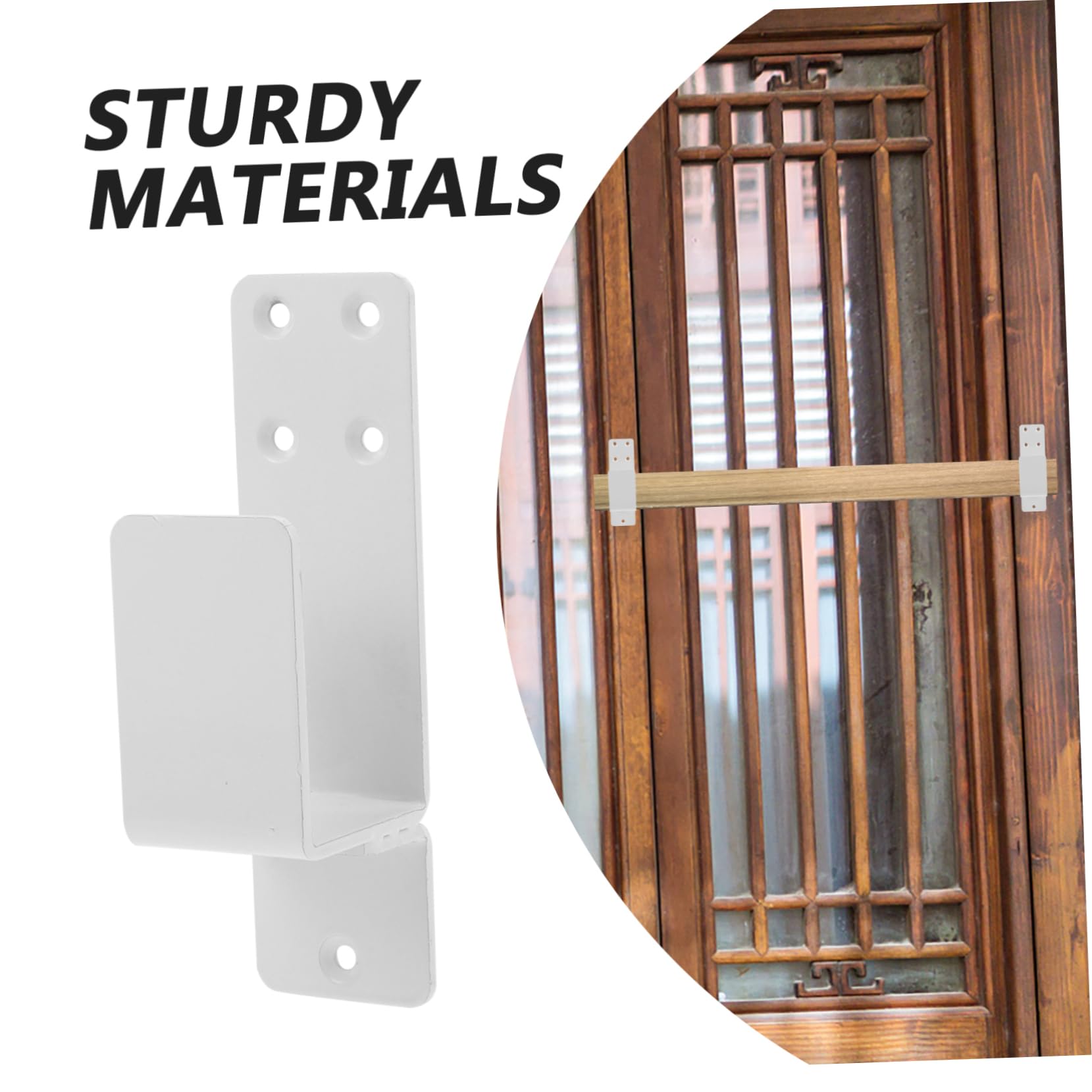 Sosoport Supports de Barrière de Sécurité en Acier Blanc Lot de 2 Résistants à Déformation Design Polyvalent pour Sécuriser L'entrée pour Porte