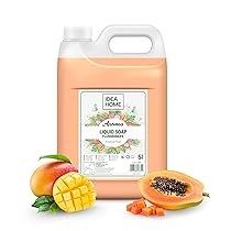 IDEA HOME AROMÉA Sapone Liquido Mani Tropical Fruit – Tanica Ricarica 5 L – per Dispenser Manuali e Automatici – Uso Professionale e Domestico