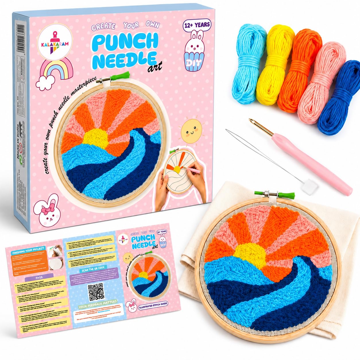 Kalakaram Punch Needle Kit for Beginners | DIY Stitch Craft Kit